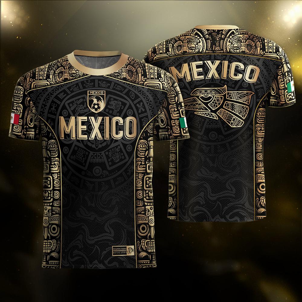 Men's Mexico Aztec Eagle Heritage Football Jersey Sports Quick Dry Breathable T-shirts Summer Soccer Training Jerseys For Fans