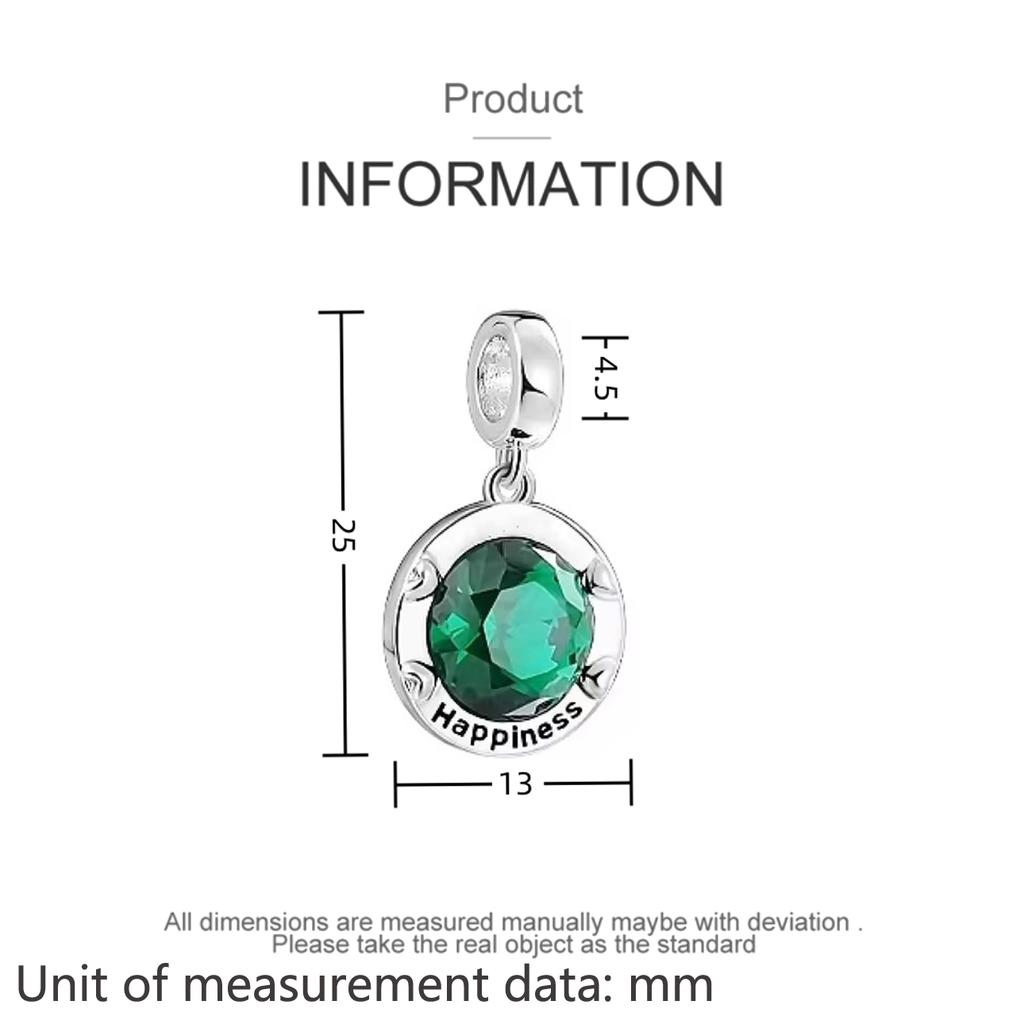 New Copper Blue Green Red Heart-Shaped Beads Pendant Bead Fit Original Charms Bracelet Trinket Jewerly Accessories