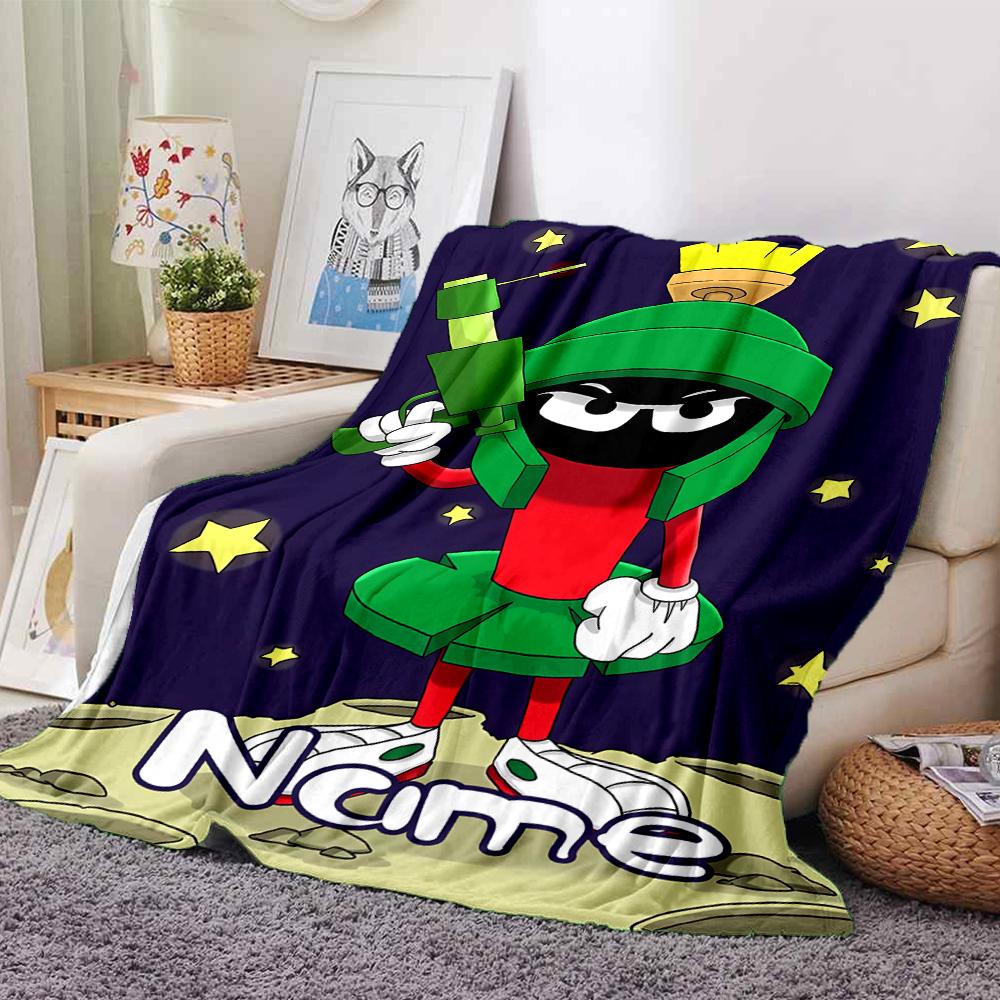 Customiz Name Personality Marvin the Martian Blanket Soft &Warm Sofa Office Bed Travel Lunch Break Blanket, Gift Suitable All Seasons