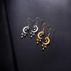 Trendy Crescent Moon Stars Drop Earrings for Women 2026 Stainless Steel Jewelry Pendant Earrings Birthday Gift Wholesale