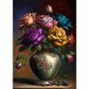 Europa Classico Vintage Fiore Pittura su Tela Decorazione Murale Natura Morta con Fiori in Vaso di Vetro Poster Artistico Nordico Stampa Immagine