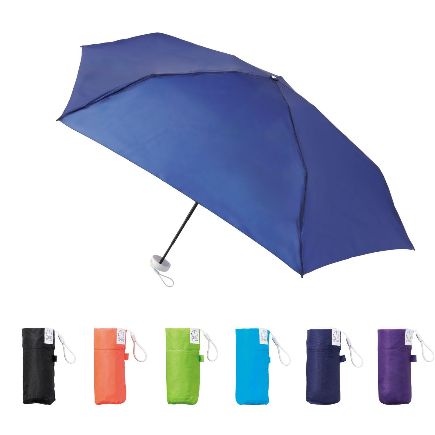 

Miracle Tech Folds to UV 50cm Folding Featuring Mio Ambassador Ultra-Compact, Lightweight, 11.7cm, Protection, Umbrella, 10323, Navy, Imada,