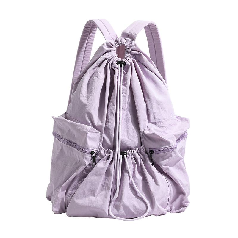 

Рюкзак на шнурке, повседневная студенческая школьная сумка светло-фиолетовый