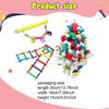 3x Bird Swing Toys Wooden Blocks Tearing, Colorful Hammock ,Parrot Perch Stand with Bells for