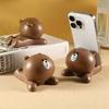 Cartoon Brown Bear Pvc Material Doll Desktop Tablet Phone Holder Kawaii Office Creative Desktop Decorative Ornaments