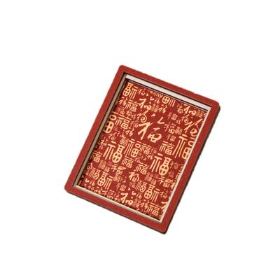 Wooden New Year Magnetic Sticker Blessing Traditional Chinese Style Refrigerator Magnets Festive Decoration