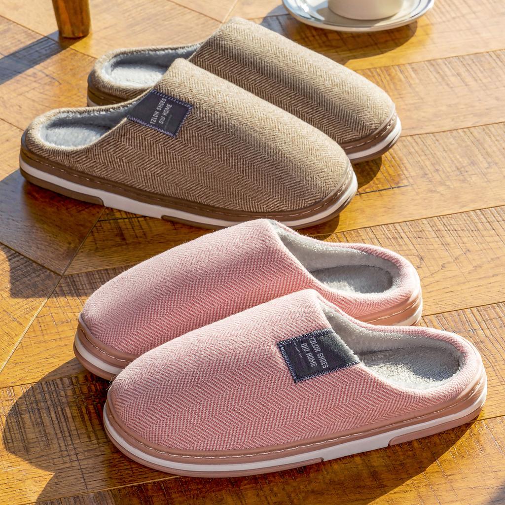 Winter Women Home Slippers Plush Warm Flat Slides Breathable Soft Non-slip Slippers Indoor Outdoor Men Casual Slippers