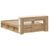 Bed Frame with Storage Space Artisan Oak Finish 150 x 200 cm