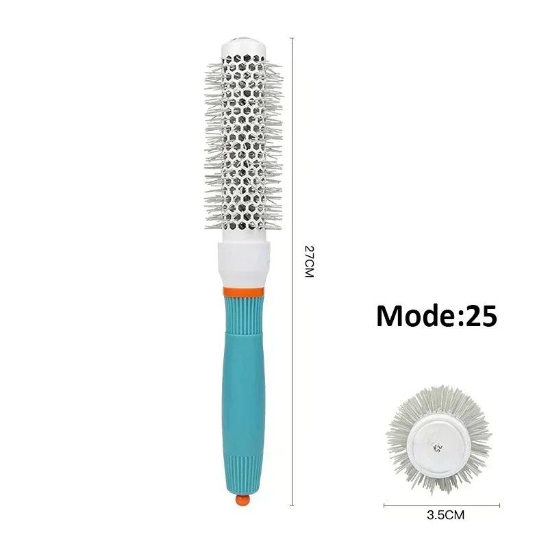 Professional Salon Hair Styling Brush Round Barrel Curly Hair Comb Hairderssing Comb Wet and Dry Dual Use Hairbrush Roller Tools