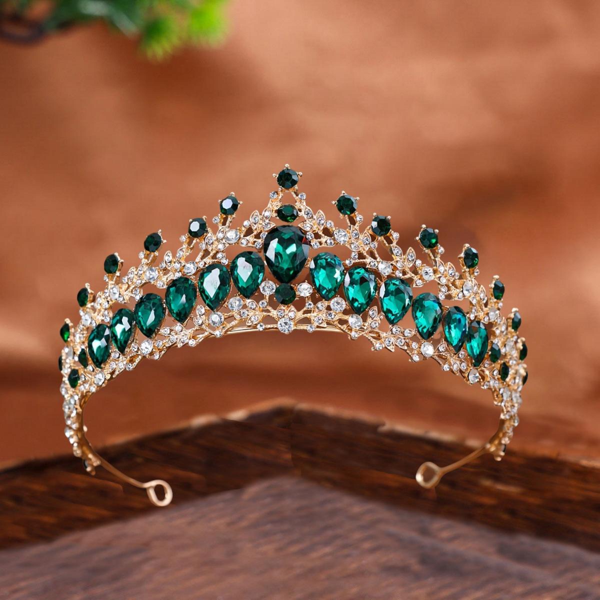 

Свадебный головной убор «Водная бриллиантовая корона» для невесты, Европейские и американские свадебные короны, Аксессуары для свадебного платья, Банкетный стайлинг, Аксессуары для прически «пучок» и повязки на голову