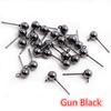 50 Stück/Los 3/4/5mm 6 Farben Pin-Funde Ohrstecker Basis-Pins Stopper Verbinder Für DIY Schmuckherstellung Zubehör Zubehör