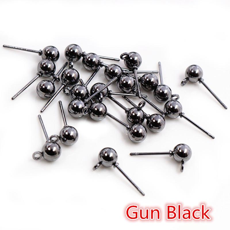 50 Stück/Los 3/4/5mm 6 Farben Pin-Funde Ohrstecker Basis-Pins Stopper Verbinder Für DIY Schmuckherstellung Zubehör Zubehör
