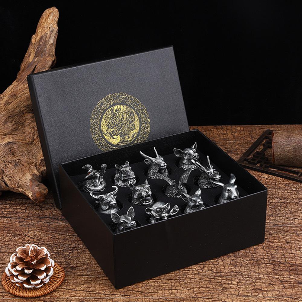 Luxuriöses Retro-Sternzeichen-Kristallglas-Likörset für den Heimgebrauch Weißweinglas Familien-Set 12 Stück Spirituosengläser Geschenk für Freund