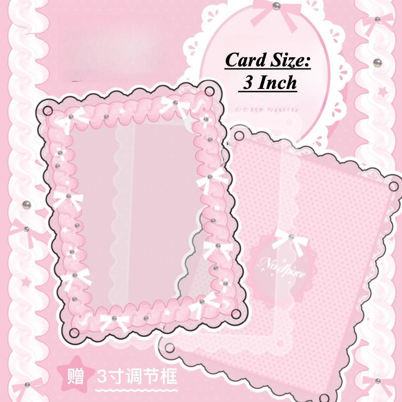 Sweetheart Knot Acrylic Photo Frame Kawaii Card Frame for 3 Inch Anime Photocard Display Polaroid Protective Cover Wholesales