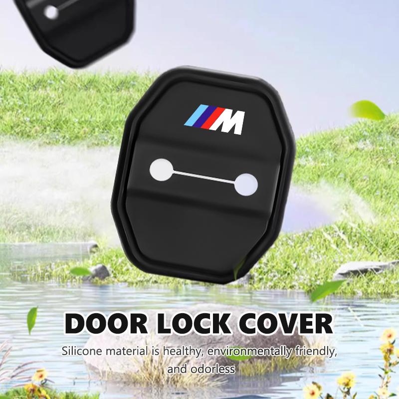 vbjly8 For BMW Silicone Car Door Lock Cover Protect Buckle Cover Latch Stop M 1 3 4 5 6 7 Series X1 X3 X4 X5 G20 G38 F48 E36 E39
