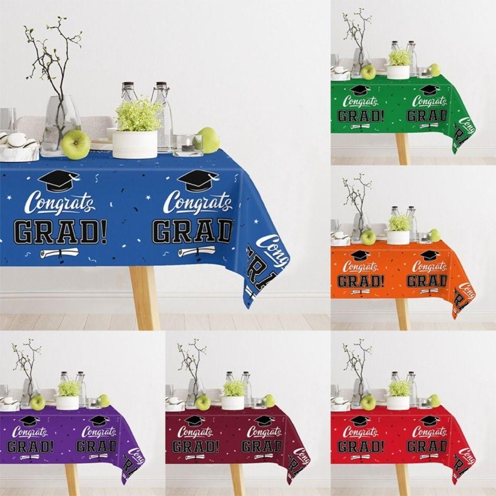 Wear-Resistant Graduation Tablecloth PE Material Disposable Table Cover Table Runner Class of 2026