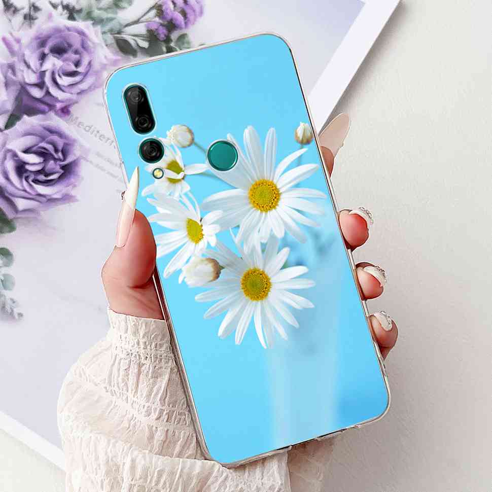For Huawei Y9 Prime 2019 6.59" Case Soft Silicone Fashion Flowers TPU Cover For Huawei y9 Prime 2019 STK-L21 Bumper Shell Coque