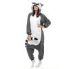 Frauen Flanell Pyjamas Nachtwäsche Tier Cosplay Nette Cartoons Bequeme Lemur Katze Affe Kigurumi Nachtwäsche Mit Schuhen