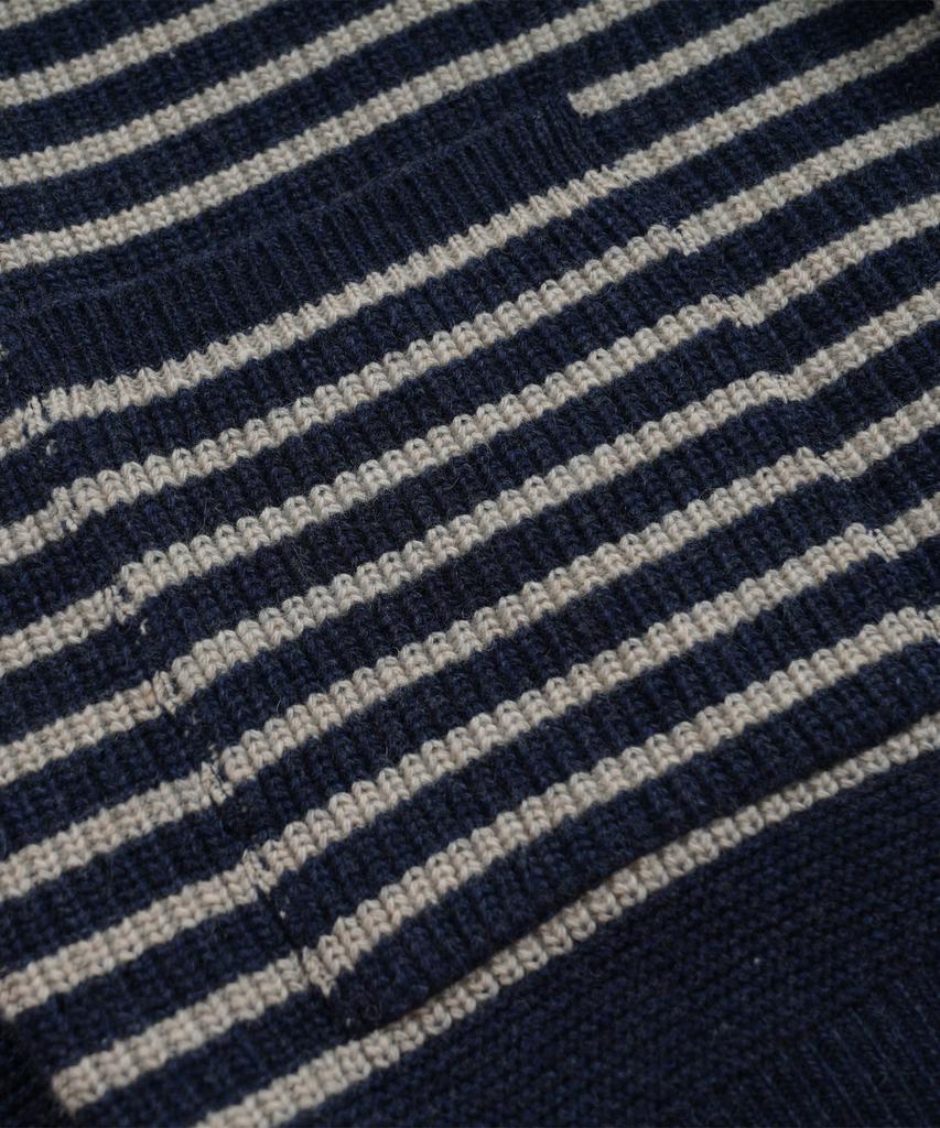 Frizmworks Wool Stripe Round Cardigan _ Navy