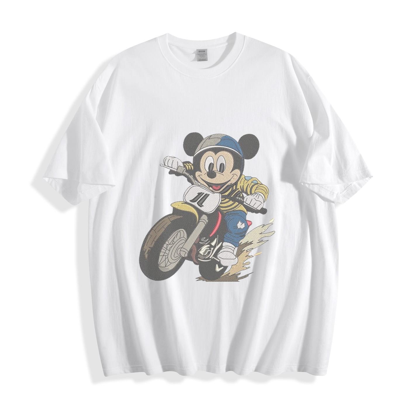 Gender-Neutral Mickey Motorcycle Graphic T-Shirt S