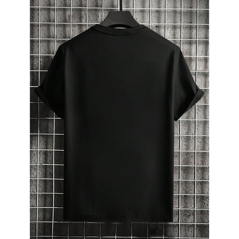 Europäische Größen Herren Freizeit Grafik-T-Shirt mit roter Nummer 23 und Signatur-Print | Atmungsaktiv, Feuchtigkeitstransportierend, Reguläre Passform, Kurzarm