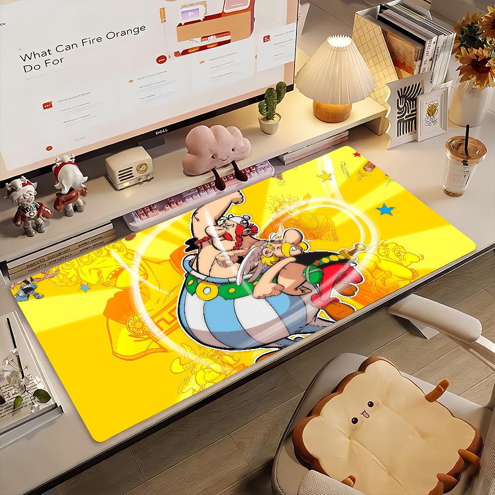 A-Asterix E-Et Obelix Manga Mouse Pad Anti Slip Rubber Edge Locked Thickened Laptop Gaming Desk Mat