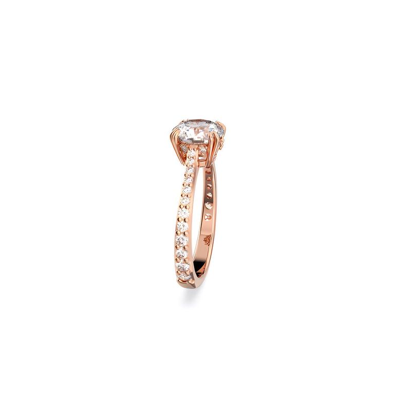 Swarovski Stilla Fashionable, Exquisite, Trendy and Versatile Ring Women's Rose Gold Rose Gold 50