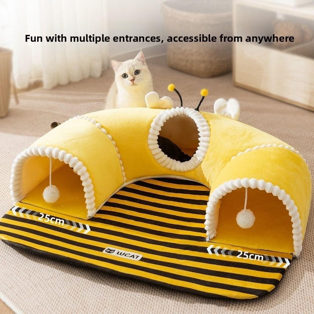 2in1 Cat Tunnel Toy Creative Cat Bed Universal Kitten Play Tube  Four Seasons