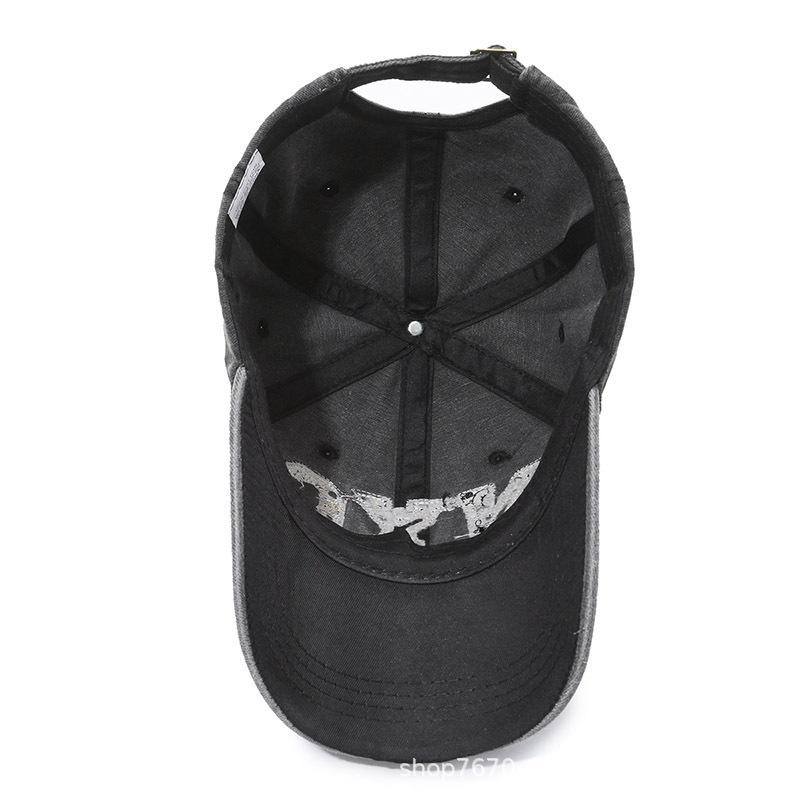 Vintage washed NYC embroidered baseball cap men's and women's soft top curved brim sun hat fashionable outdoor breathable cap