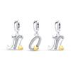 Copper English 26 Letters A-Z Zircon Charm Heart Crown For 3Mm Original Fashionable Bracelet Jewelry Piece Do-It-Yourself You Want