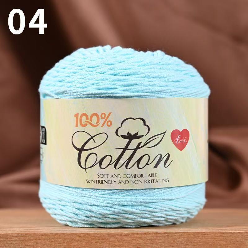75g Medium Cotton Yarn Cake for Baby Sweater & Crochet Hat - Skin-friendly, Hand-knitted