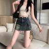 2026 Summer Women's High-Waisted Anti-Exposure A-Line Denim Skirt