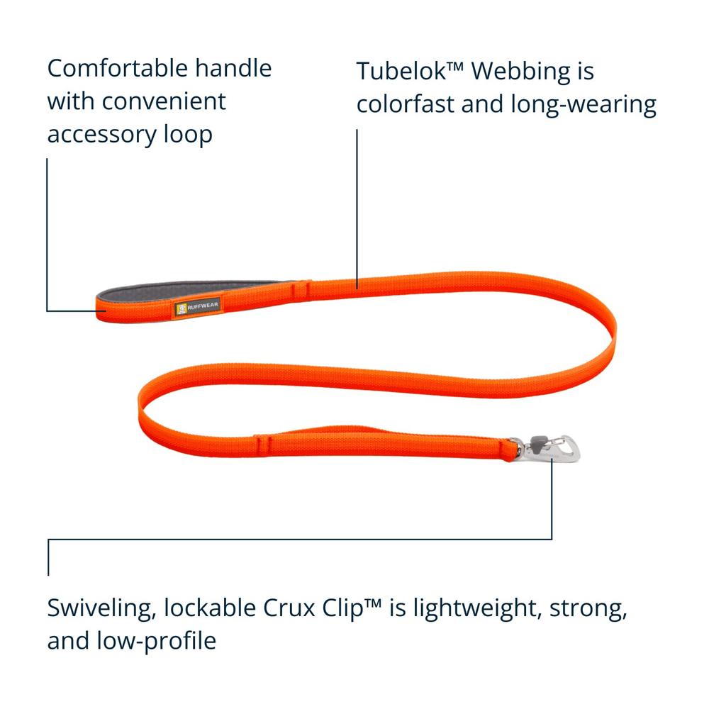 RUFFWEAR Front Range Blaze Orange Leash,
