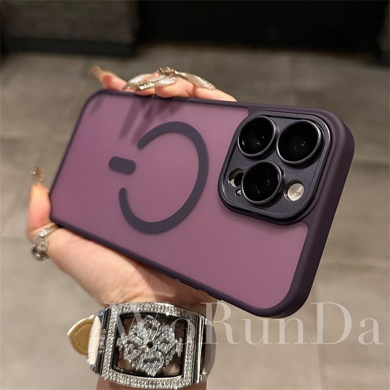 

Yadun Matte Frosted Semi-Transparent Skin-Friendly C-Shaped Magnetic Phone Case IPhone 16 / 15 Pro Precise Cutout With Lens Film iPhone 12 PRO