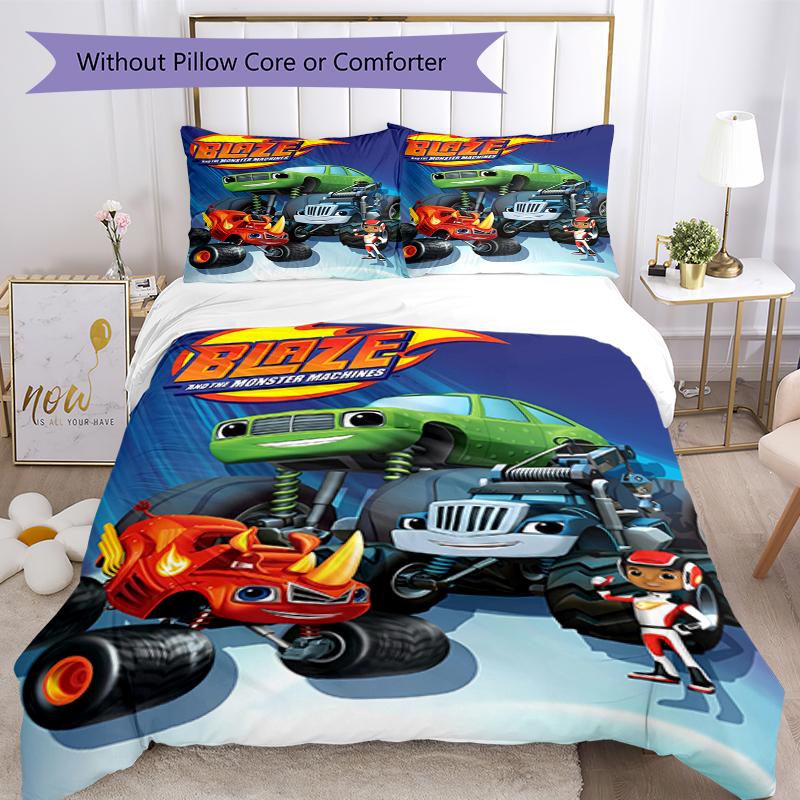 3pcs Truck Bedding Set Duvet Cover Closure Includes 1 Duvet Cover & 2 Pillowcases, Soft and Comfortable for All Seasons.