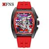 Oufanni Men's Laser Phantom Barrel Wristwatch: Waterproof, Luminous, High-Style Quartz Watch.