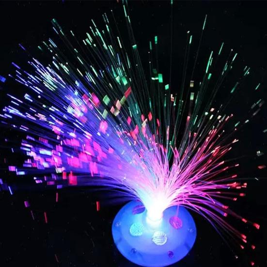 Color Changing Fiber Night Light Optic Lamp LED Holiday Festival Party Decor