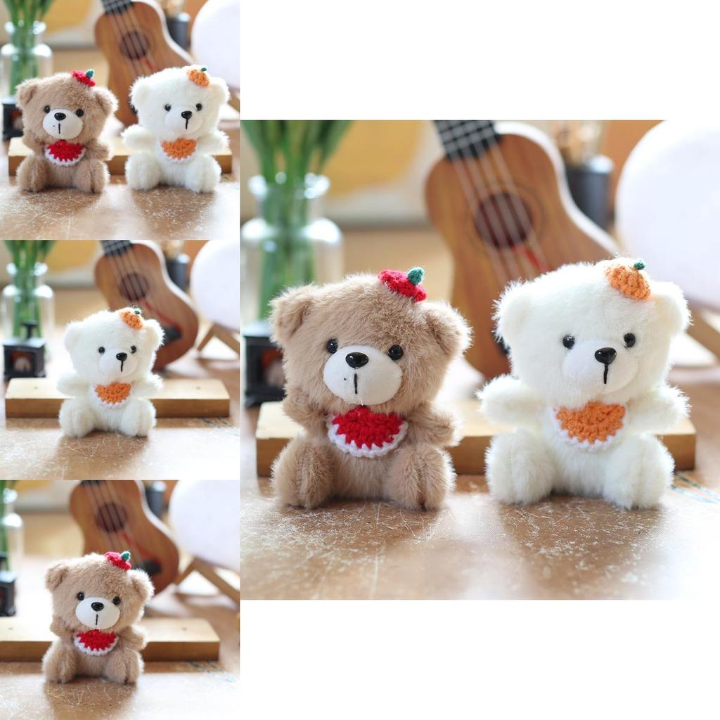 Pp Cotton Plush Bear Keychain Backpack Charm Ultrasoft Stuffed Animal Toy Gift For Kids