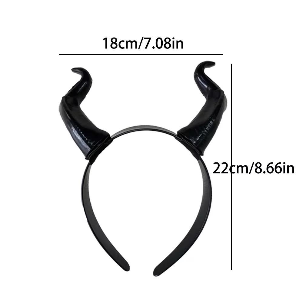 Role Playing Animal Antelope Demon Headpiece Christmas Halloween Costume Accessories Black Queen Witch Demon Horn Headpiece