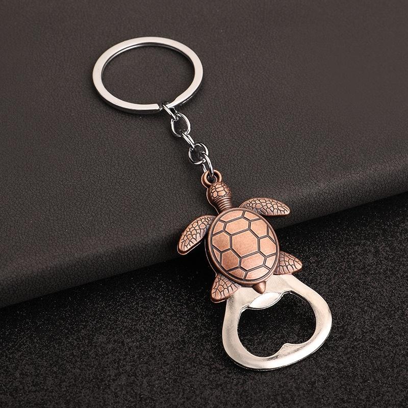 Frog Wolf Turtle Lion Bronze Color Metal Bottle Opener Keychain Mini Pocket Beer Opener Keyring