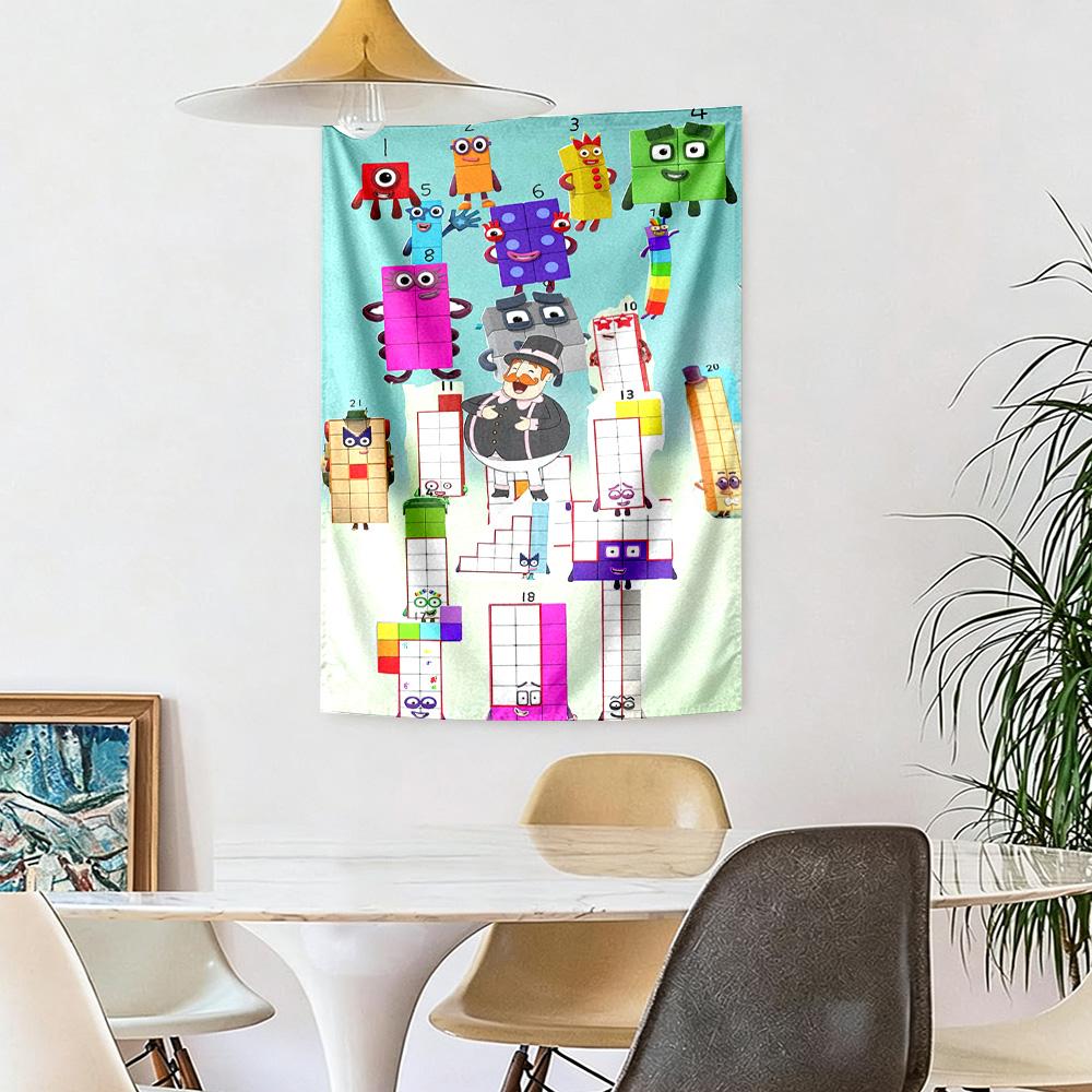 Numberblocks Wall Decor Tapestry Art For Pet Memorial Birthdaywedding Party Backdrop Family Gift