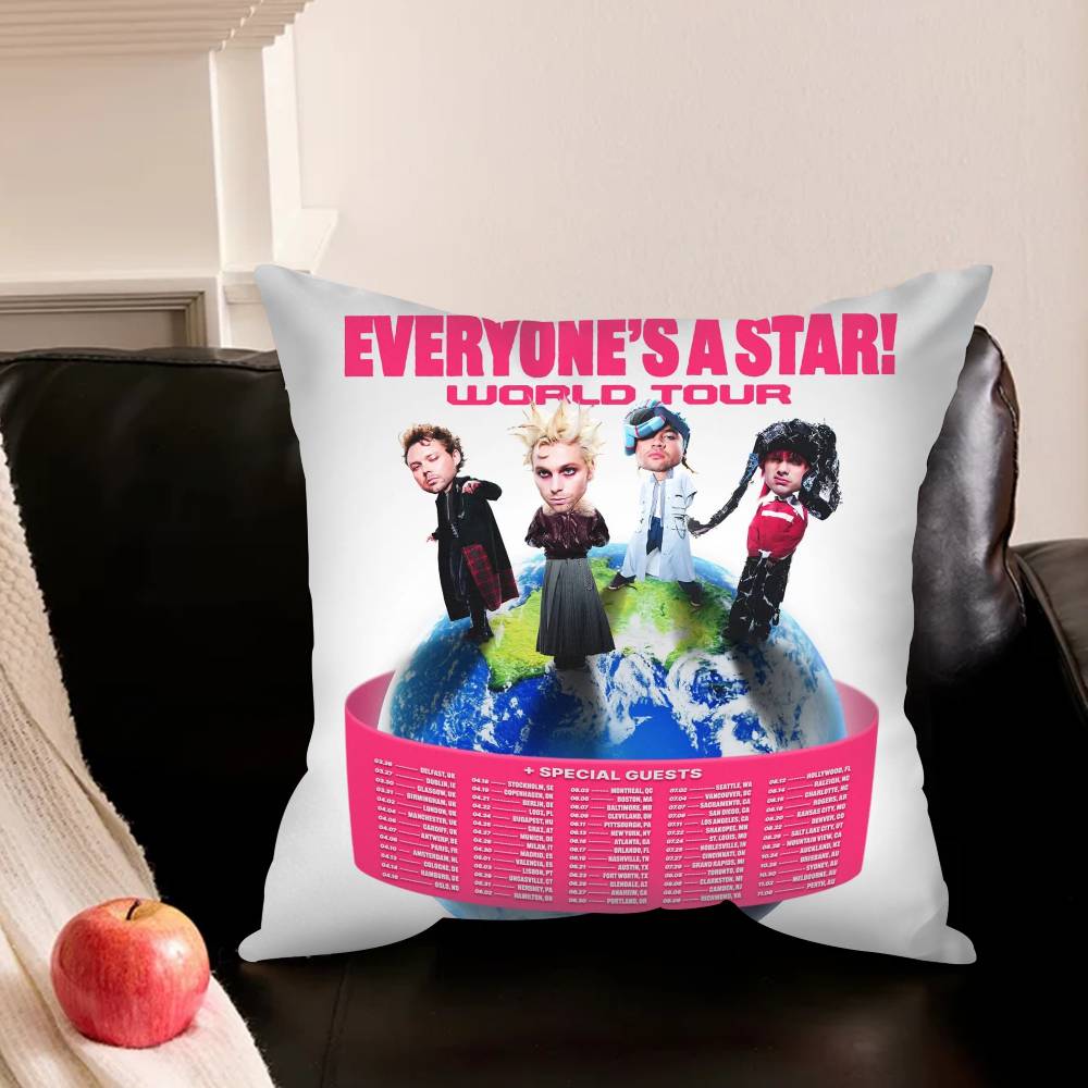 Band 5 Seconds Of S-Summer 50S Pillowcase For Sofa Room Office Decor Printing Protector Cushion Cover Valentine Gift Custom