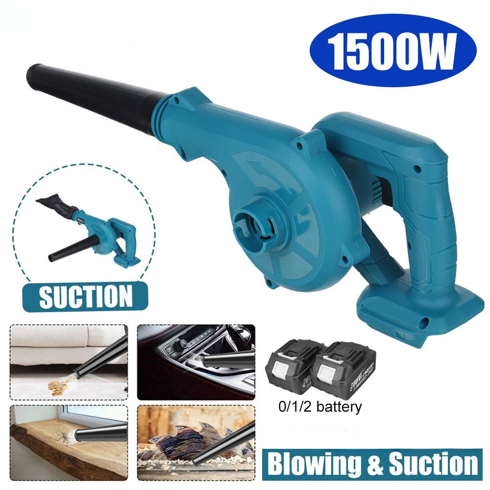 2 In 1 For 18V Battery 1500W 19000R/Min 288VF Cordless Air Blower Suction & Blowing Cleaner Electric Leaf Dust Collector