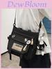 Moderne Vintage Oxford Canvas Schoudertas Met Materiaal Voor Studenten