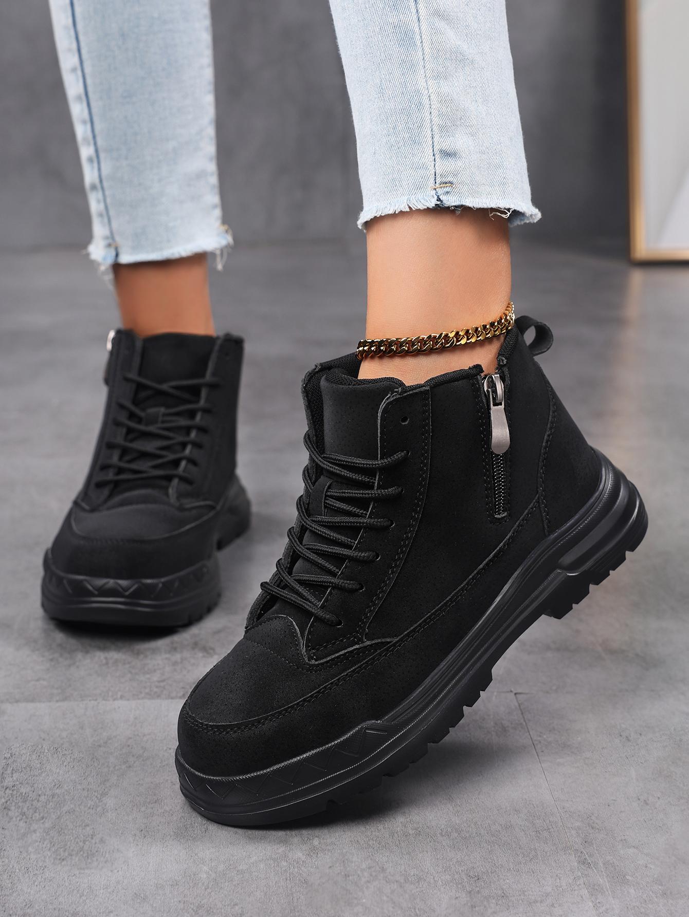 

Женские кроссовки Весна Новые Кожа Нескользящие Круглый носок Женская обувь Повседневная женская обувь 42