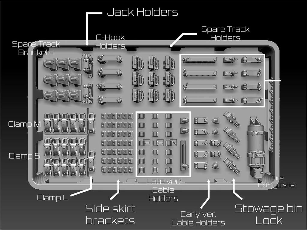BSK Model 1/35 Scale German Tiger 1 Heavy Tank Detail Set (Parts for Plastic Models) BSKD35001