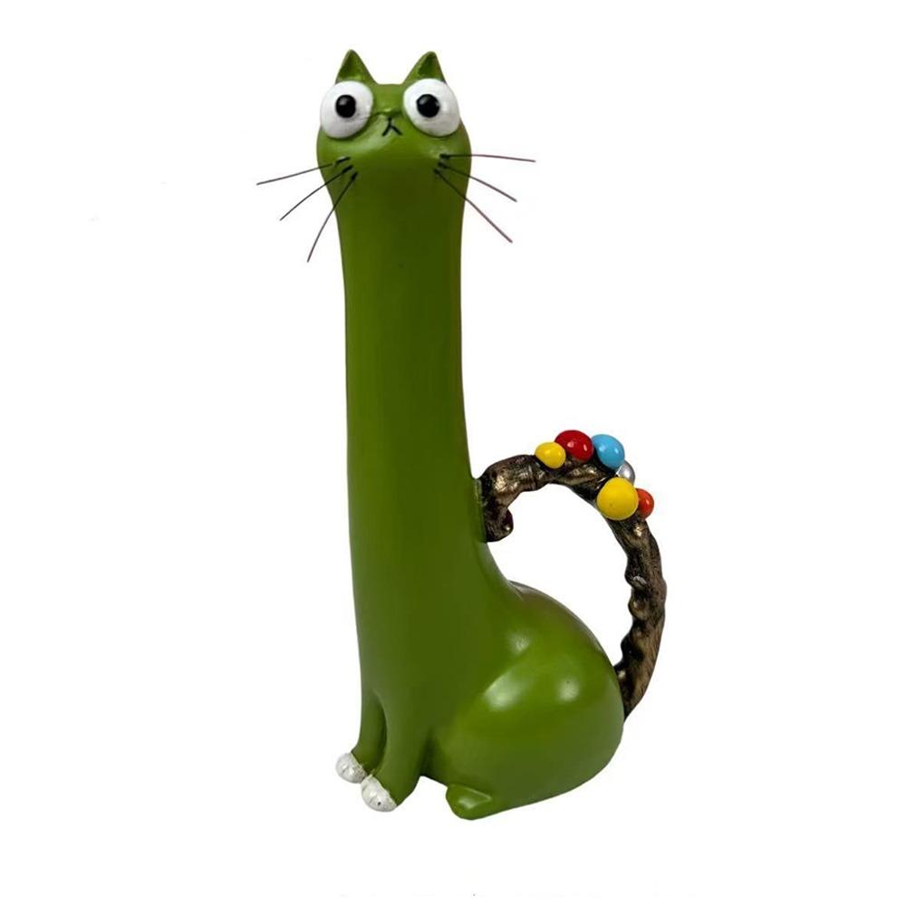 

Handcrafted Whimsical Cat Flower Vase Cartoon Resin Cat Flower Holder Plant Pot Ornament Bedroom Style D