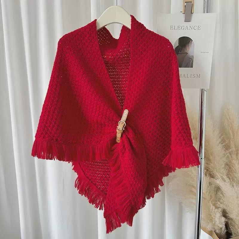 Elegant Triangular Shawl Scarf For Women Spring Autumn Winter