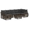 Garden Sofa Set 8 Pieces Grey Poly Rattan