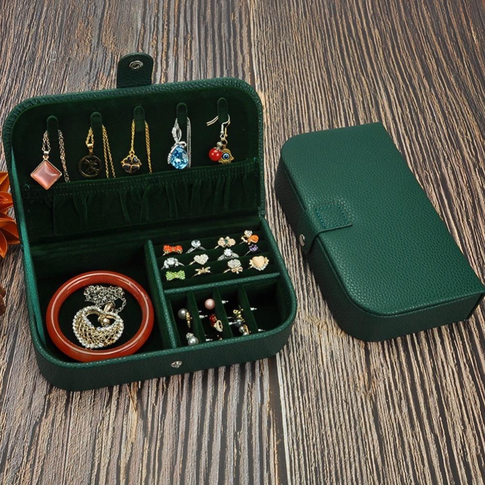 Portable Travel Jewelry Organizer Box Earring Ring Necklace Display Holder Girlfriend Gift